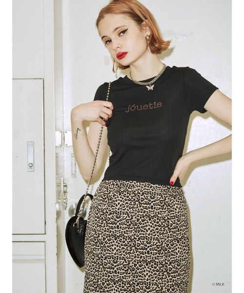 MILK（ミルク）の「MILK ラインストーンロゴTシャツ【コラボ】（Tシャツ/カットソー・レディース・ブラック/オフホワイト/ブルー/その他1・MEDIUM）」の15枚目の写真