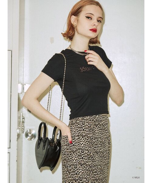 MILK（ミルク）の「MILK ラインストーンロゴTシャツ【コラボ】（Tシャツ/カットソー・レディース・ブラック/オフホワイト/ブルー/その他1・MEDIUM）」の16枚目の写真