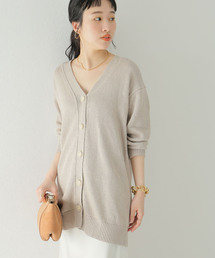 Linen Vネック カーディガン◆