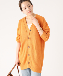 Linen Vネック カーディガン◆