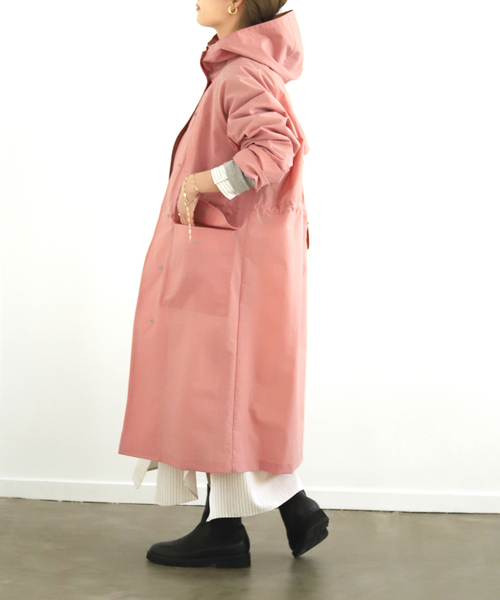 美品SLOBE IENA スローブイエナMEYANEメヤメ　パーカーコートピンク セール】【MEYAME / メヤメ】 NYLON MANY POCKET PARKAコート