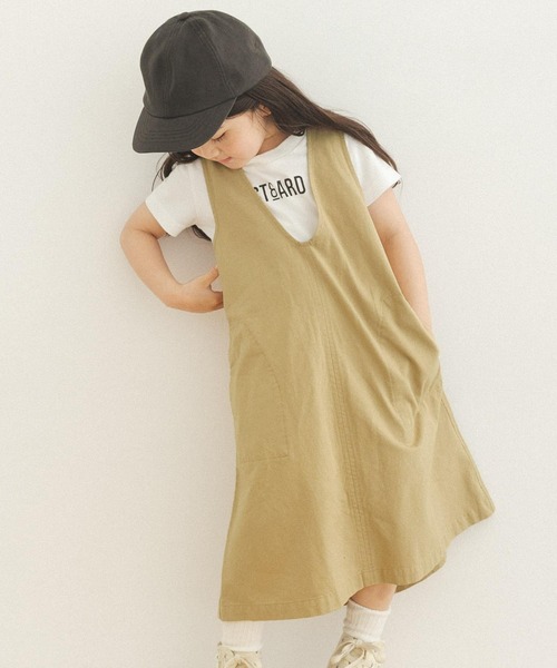 FORK&SPOON（フォークアンドスプーン）の「『親子リンク』FORK&SPOON　Uネックワンピース(KIDS)（ワンピース・キッズ・ベージュ/ネイビー・105/120/135）」の14枚目の写真