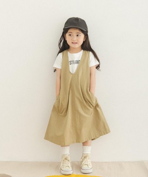 FORK&SPOON（フォークアンドスプーン）の「『親子リンク』FORK&SPOON　Uネックワンピース(KIDS)（ワンピース・キッズ・ベージュ/ネイビー・105/120/135）」の16枚目の写真