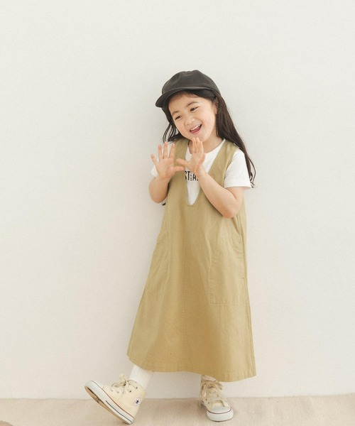 FORK&SPOON（フォークアンドスプーン）の「『親子リンク』FORK&SPOON　Uネックワンピース(KIDS)（ワンピース・キッズ・ベージュ/ネイビー・105/120/135）」の12枚目の写真