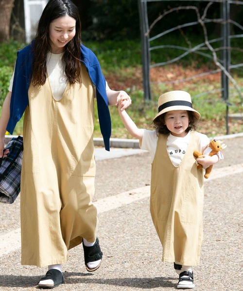FORK&SPOON（フォークアンドスプーン）の「『親子リンク』FORK&SPOON　Uネックワンピース(KIDS)（ワンピース・キッズ・ベージュ/ネイビー・105/120/135）」の9枚目の写真