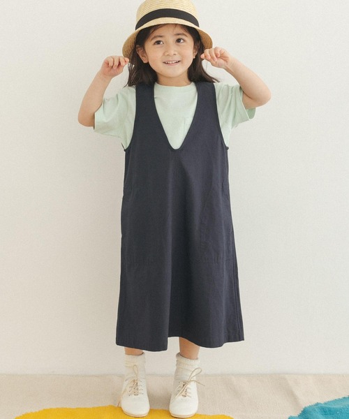 FORK&SPOON（フォークアンドスプーン）の「『親子リンク』FORK&SPOON　Uネックワンピース(KIDS)（ワンピース・キッズ・ベージュ/ネイビー・105/120/135）」の15枚目の写真