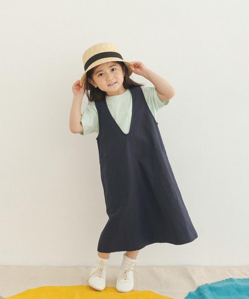 FORK&SPOON（フォークアンドスプーン）の「『親子リンク』FORK&SPOON　Uネックワンピース(KIDS)（ワンピース・キッズ・ベージュ/ネイビー・105/120/135）」の17枚目の写真