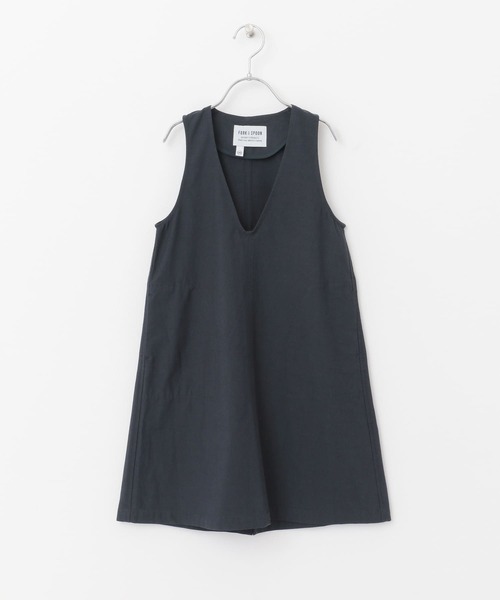 FORK&SPOON（フォークアンドスプーン）の「『親子リンク』FORK&SPOON　Uネックワンピース(KIDS)（ワンピース・キッズ・ベージュ/ネイビー・105/120/135）」の6枚目の写真