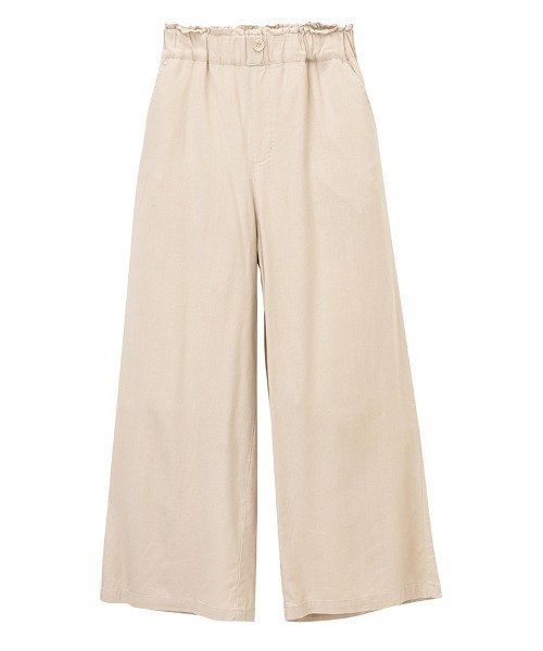 NAVY（ネイビー）の「ミントリネン ロングワイドパンツ（その他パンツ・レディース・ベージュ/カーキ/グリーン/オレンジ・M/L）」の5枚目の写真