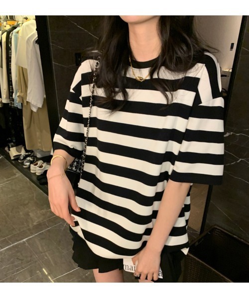 メンズ Tシャツ ボーダーTシャツ オーバーサイズ ルーズ a1371 ARCADE レトロボーダー tシャツ 長袖 メンズ ロンT トップス