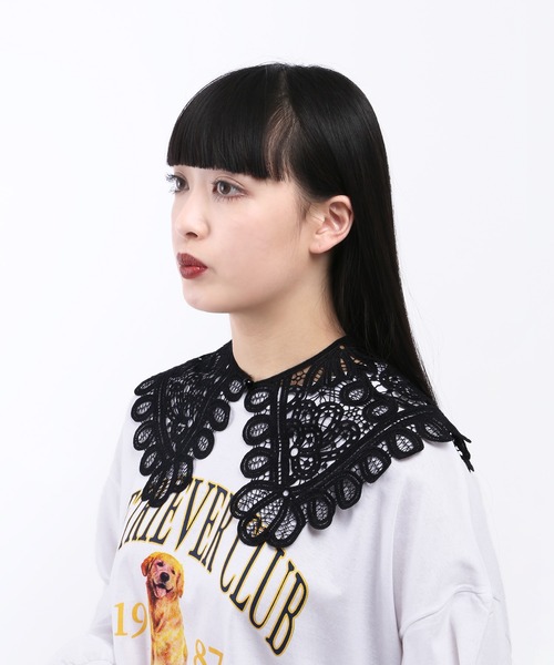 WC（ダブル シー）の「レースデザイン付け襟（付け襟・レディース・ホワイト/ブラック・FREE）」の5枚目の写真