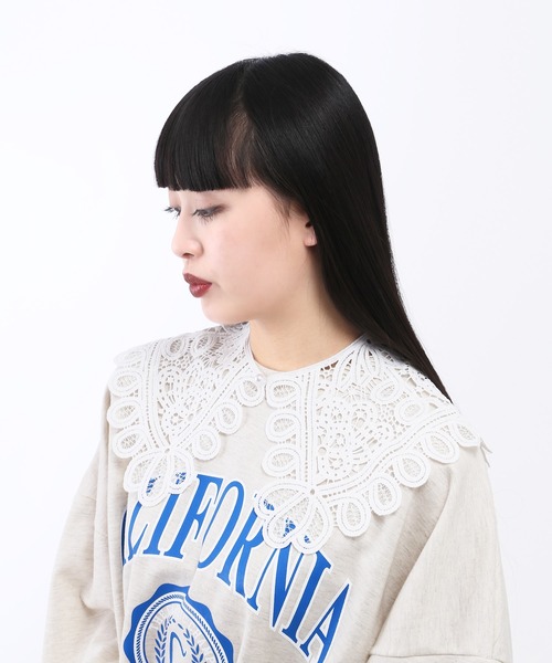 WC（ダブル シー）の「レースデザイン付け襟（付け襟・レディース・ホワイト/ブラック・FREE）」の4枚目の写真