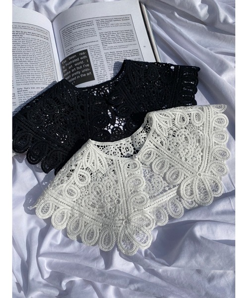 WC（ダブル シー）の「レースデザイン付け襟（付け襟・レディース・ホワイト/ブラック・FREE）」の3枚目の写真