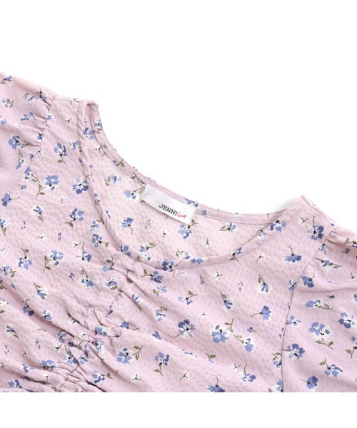 JENNI love(ジェニィラブ)の「フラワー総柄シャーリングブラウス(シャツ/ブラウス・キッズ・ラベンダー/サックスブルー・150cm/130cm/140cm/160cm)」の14枚目の写真