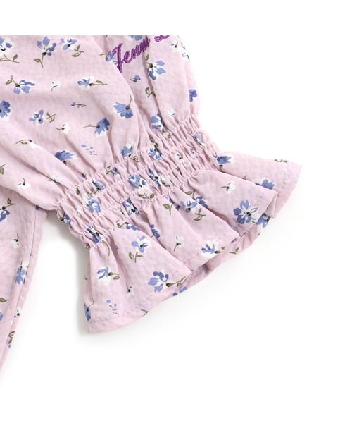 JENNI love(ジェニィラブ)の「フラワー総柄シャーリングブラウス(シャツ/ブラウス・キッズ・ラベンダー/サックスブルー・150cm/130cm/140cm/160cm)」の7枚目の写真
