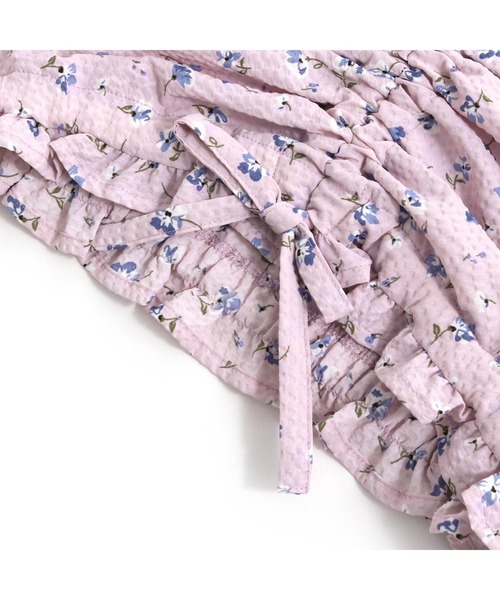 JENNI love(ジェニィラブ)の「フラワー総柄シャーリングブラウス(シャツ/ブラウス・キッズ・ラベンダー/サックスブルー・150cm/130cm/140cm/160cm)」の8枚目の写真