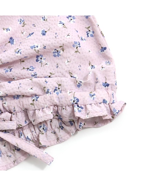 JENNI love(ジェニィラブ)の「フラワー総柄シャーリングブラウス(シャツ/ブラウス・キッズ・ラベンダー/サックスブルー・150cm/130cm/140cm/160cm)」の9枚目の写真