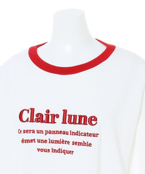 INGNI(イング)の「ふくれ刺繍ロゴロングTシャツ(Tシャツ/カットソー・レディース・ホワイト×ピンク/ホワイト×ブラック/ホワイト×グリーン/ホワイト×レッド・M)」の8枚目の写真