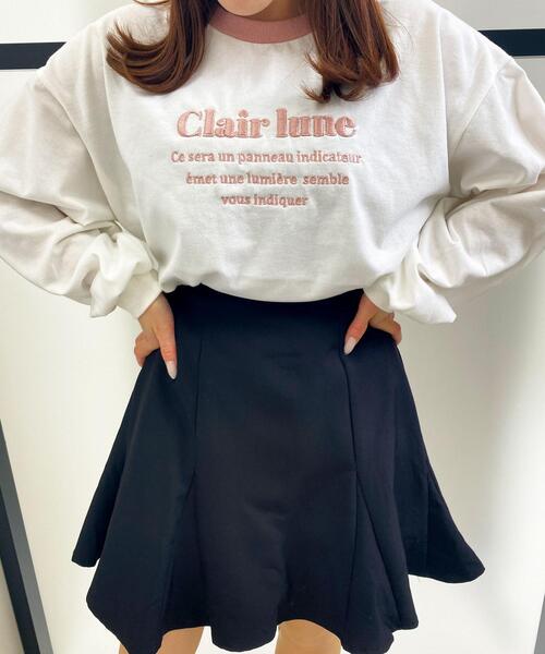 INGNI(イング)の「ふくれ刺繍ロゴロングTシャツ(Tシャツ/カットソー・レディース・ホワイト×ピンク/ホワイト×ブラック/ホワイト×グリーン/ホワイト×レッド・M)」の15枚目の写真