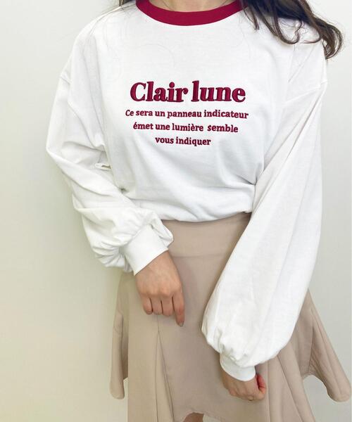 INGNI(イング)の「ふくれ刺繍ロゴロングTシャツ(Tシャツ/カットソー・レディース・ホワイト×ピンク/ホワイト×ブラック/ホワイト×グリーン/ホワイト×レッド・M)」の16枚目の写真