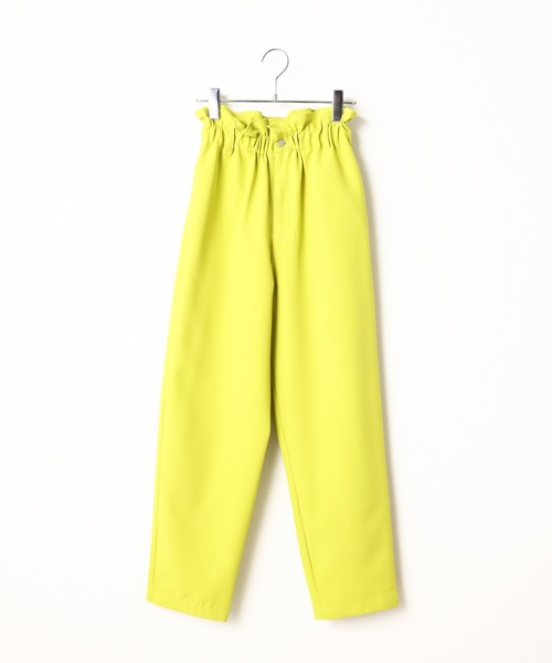 DuKKah（デュカ）の「Dukkah/【低身長向け】ギャザーフリルマムパンツ（スラックス・レディース・レッド/ライム/ブラック・X-SMALL）」の19枚目の写真