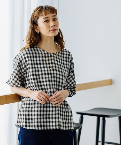 studio CLIP（スタディオクリップ）の「リネン100ドルマンTシャツブラウス（シャツ/ブラウス・レディース・ナチュラル/イエロー/サックスブルー/その他1・FREE）」の5枚目の写真