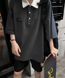 DEVICE | 韓国風 襟付ポロシャツ ビッグシルエット ポロネックTシャツ(ポロシャツ)