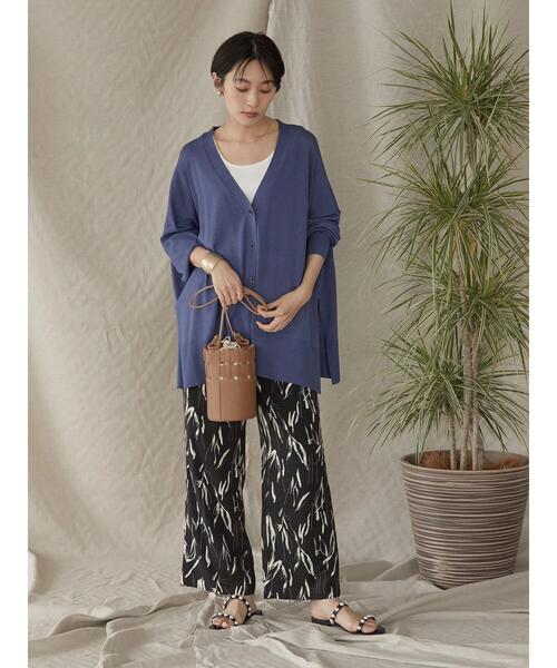 AMERICAN HOLIC（アメリカンホリック）の「ドロストとろみワイドパンツ（その他パンツ・レディース・ブラック/ネイビー/アイボリー/モカ/ドット・S/M/L）」の12枚目の写真