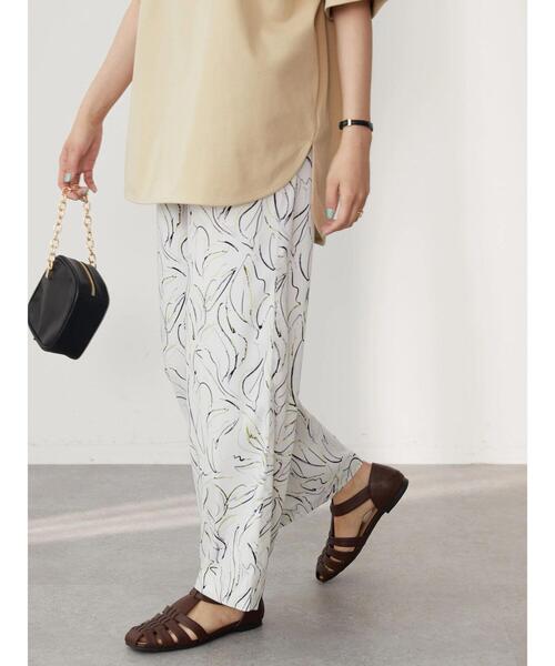 AMERICAN HOLIC（アメリカンホリック）の「ドロストとろみワイドパンツ（その他パンツ・レディース・ブラック/ネイビー/アイボリー/モカ/ドット・S/M/L）」の18枚目の写真