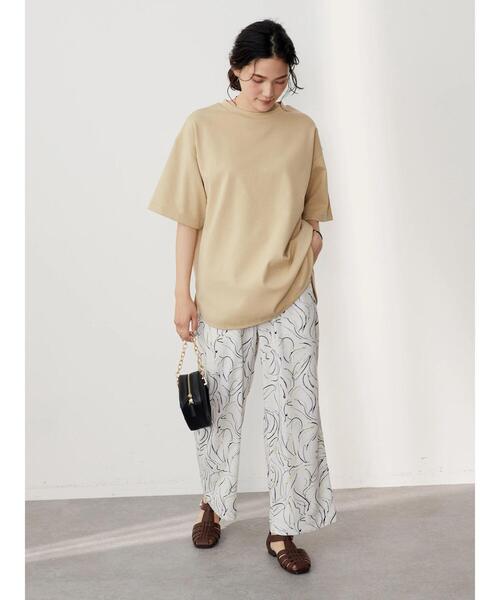 AMERICAN HOLIC（アメリカンホリック）の「ドロストとろみワイドパンツ（その他パンツ・レディース・ブラック/ネイビー/アイボリー/モカ/ドット・S/M/L）」の19枚目の写真