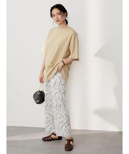 AMERICAN HOLIC（アメリカンホリック）の「ドロストとろみワイドパンツ（その他パンツ・レディース・ブラック/ネイビー/アイボリー/モカ/ドット・S/M/L）」の20枚目の写真