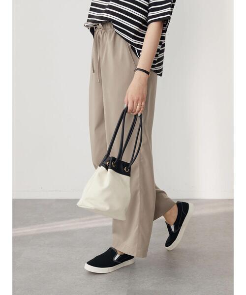 AMERICAN HOLIC（アメリカンホリック）の「ドロストとろみワイドパンツ（その他パンツ・レディース・ブラック/ネイビー/アイボリー/モカ/ドット・S/M/L）」の22枚目の写真