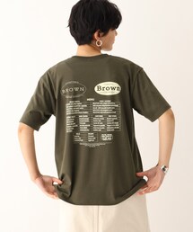 OPAQUE.CLIP | THEATRE PRODUCTS 別注 ブラウンメニュープリントスーベニアTシャツ(Tシャツ/カットソー)