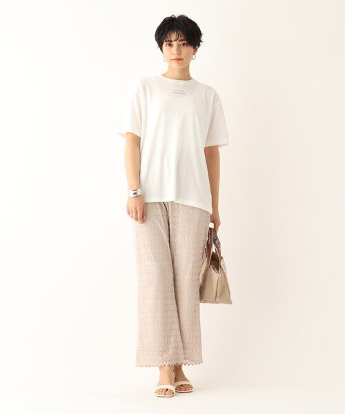 OPAQUE.CLIP（オペークドットクリップ）の「◆THEATRE PRODUCTS 別注 ブラウンメニュープリントスーベニアTシャツ（Tシャツ/カットソー・レディース・グリーン/ブラウン系その他/ホワイト系/ブラック系7/カーキ系4・99）」の10枚目の写真