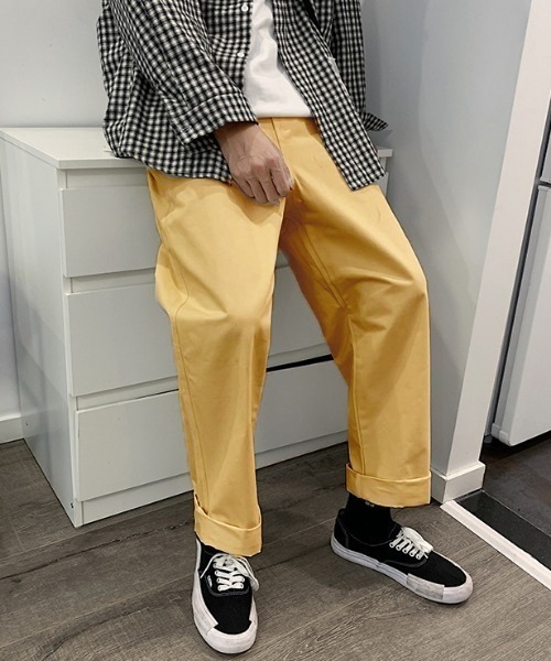 VIBGYOR(ヴィブジョー)の「【ACT -fascination select-】ワイドシルエットチノパンツ(SP)(チノパンツ・メンズ・アイボリー・MEDIUM/LARGE)」の15枚目の写真