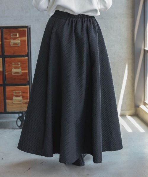 DONOBAN(ドノバン)の「ジャガードフレアスカート(スカート・レディース・ブラック/カーキ/ホワイト系その他・F)」の12枚目の写真