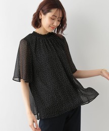 GLOBAL WORK | 2WAY襟フリルブラウス半袖/274461(シャツ/ブラウス)