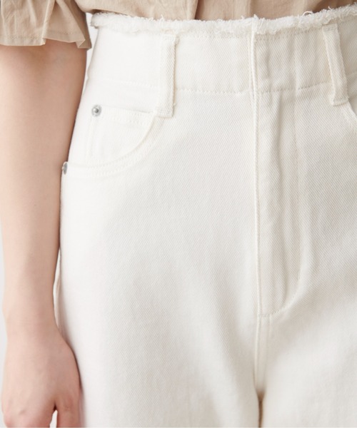 FREE'S MART（フリーズマート）の「◇[低身長サイズ/Sシリーズ]ウエスト断ち切りワイドデニムパンツ（デニムパンツ・レディース・ホワイト/インディゴブルー/ベージュ・X-SMALL/SMALL/MEDIUM）」の18枚目の写真