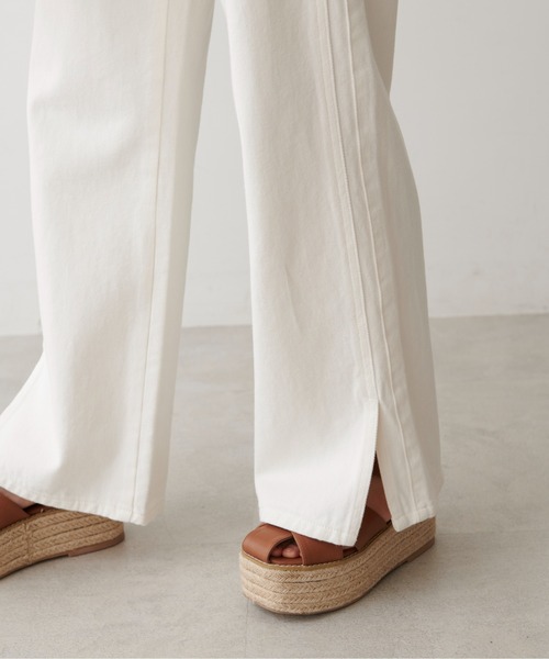 FREE'S MART（フリーズマート）の「◇[低身長サイズ/Sシリーズ]ウエスト断ち切りワイドデニムパンツ（デニムパンツ・レディース・ホワイト/インディゴブルー/ベージュ・X-SMALL/SMALL/MEDIUM）」の11枚目の写真