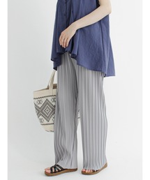 Samansa Mos2 blue | ランダムプリーツパンツ(その他パンツ)