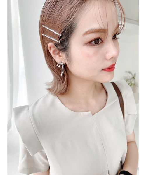 JUMELLE(ジュメロ)の「リボンストーンピアス(ピアス(両耳用)・レディース・シルバー・FREE)」の7枚目の写真