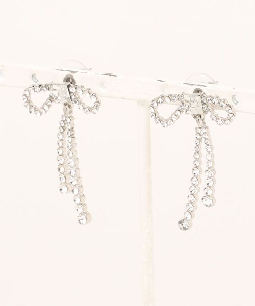 JUMELLE(ジュメロ)の「リボンストーンピアス(ピアス(両耳用)・レディース・シルバー・FREE)」の19枚目の写真