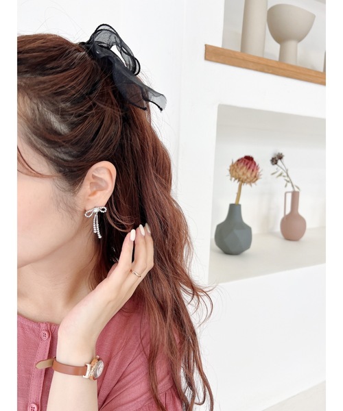 JUMELLE(ジュメロ)の「リボンストーンピアス(ピアス(両耳用)・レディース・シルバー・FREE)」の14枚目の写真