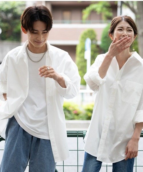 BRICK & SONS（ブリックアンドサンズ）の「オーバーサイズ ブロードシャツ＜ホワイト＞（シャツ/ブラウス・メンズ・ホワイト・LL/M/L）」の2枚目の写真