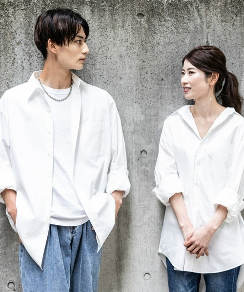 BRICK & SONS（ブリックアンドサンズ）の「オーバーサイズ ブロードシャツ＜ホワイト＞（シャツ/ブラウス・メンズ・ホワイト・LL/M/L）」の3枚目の写真