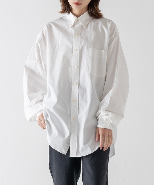 BRICK & SONS（ブリックアンドサンズ）の「オーバーサイズ ブロードシャツ＜ホワイト＞（シャツ/ブラウス・メンズ・ホワイト・LL/M/L）」の21枚目の写真