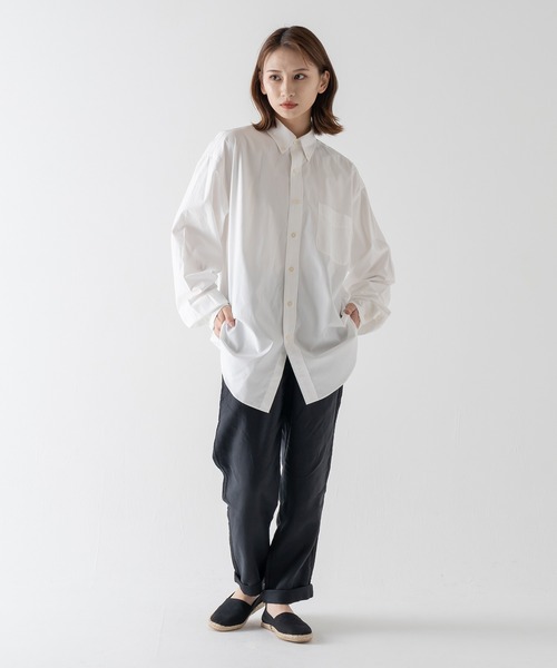 BRICK & SONS（ブリックアンドサンズ）の「オーバーサイズ ブロードシャツ＜ホワイト＞（シャツ/ブラウス・メンズ・ホワイト・LL/M/L）」の22枚目の写真