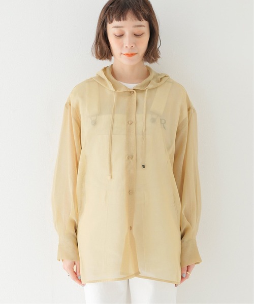 Simplicite(サンプリシテ)の「フードシアーシャツ(シャツ/ブラウス・レディース・ホワイト/ブラック/イエロー/オレンジ・FREE)」の21枚目の写真
