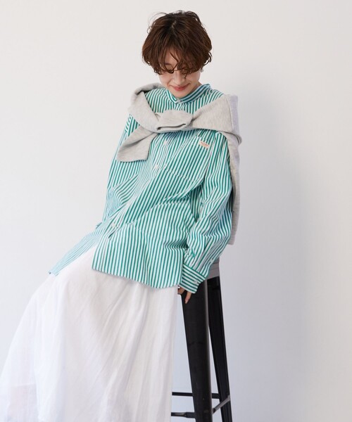 FREAK'S STORE（フリークスストア）の「長袖ブラウス（シャツ/ブラウス・レディース・グリーン・ﾌﾘ-）」の3枚目の写真