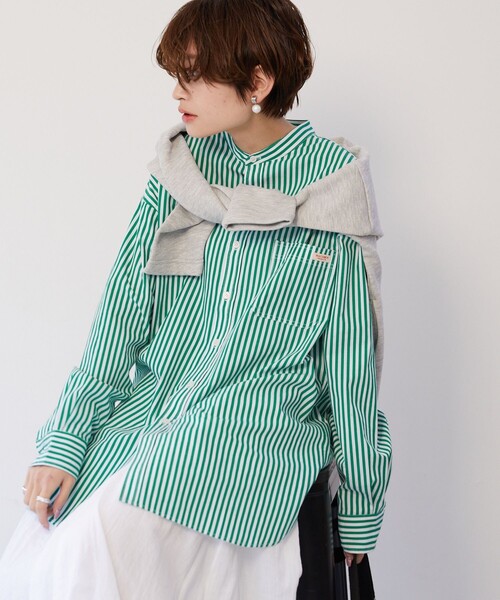 FREAK'S STORE（フリークスストア）の「長袖ブラウス（シャツ/ブラウス・レディース・グリーン・ﾌﾘ-）」の7枚目の写真